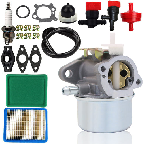 Woxla 799869 Carburetor Tune Up Kit for Briggs and Stratton 799869 499059 792253 497586 491588 491435S 694395 399959 298090S, 799869 Carburetor